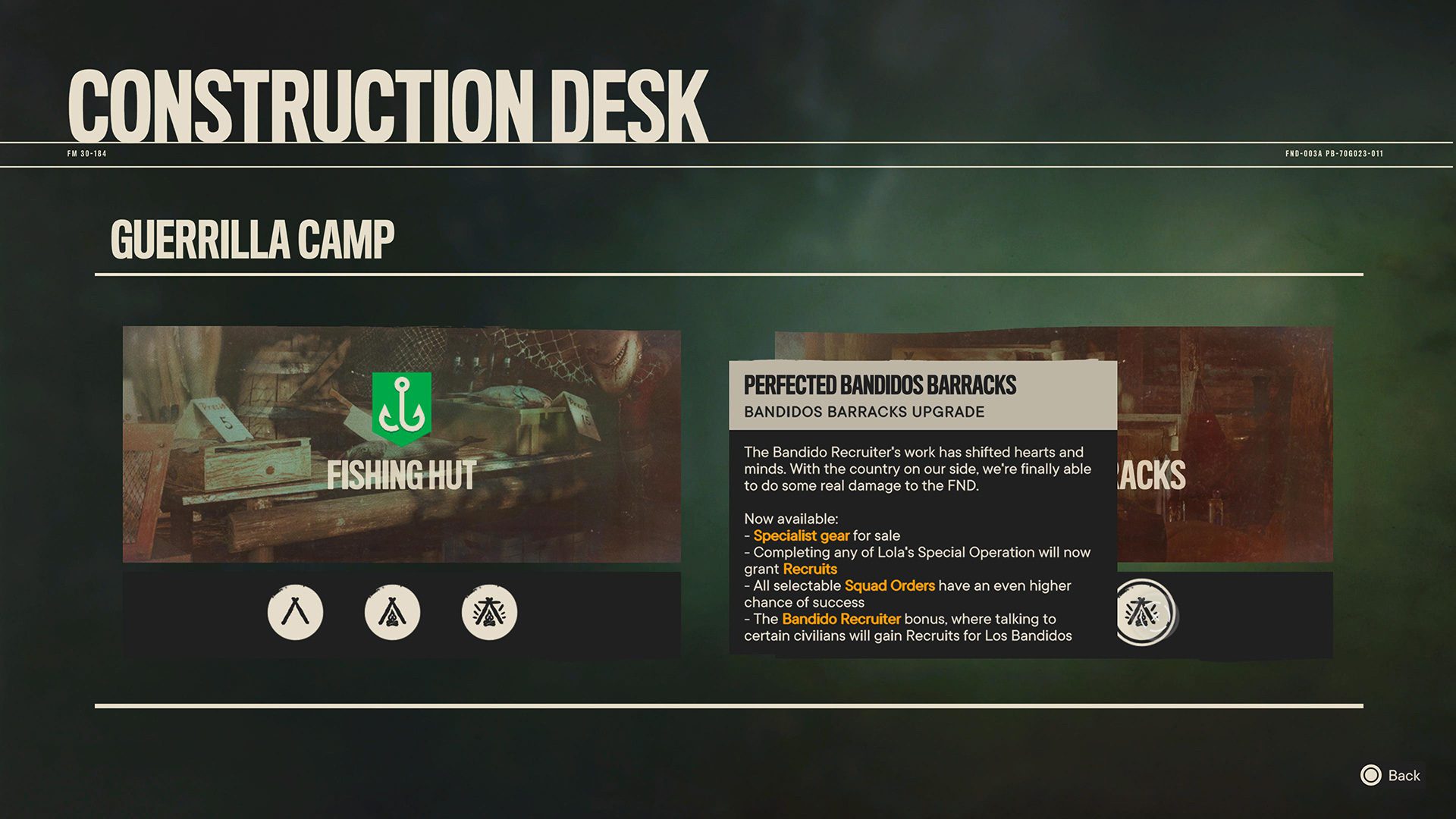 Amélioration des avantages de la caserne Bandidos dans Far Cry 6