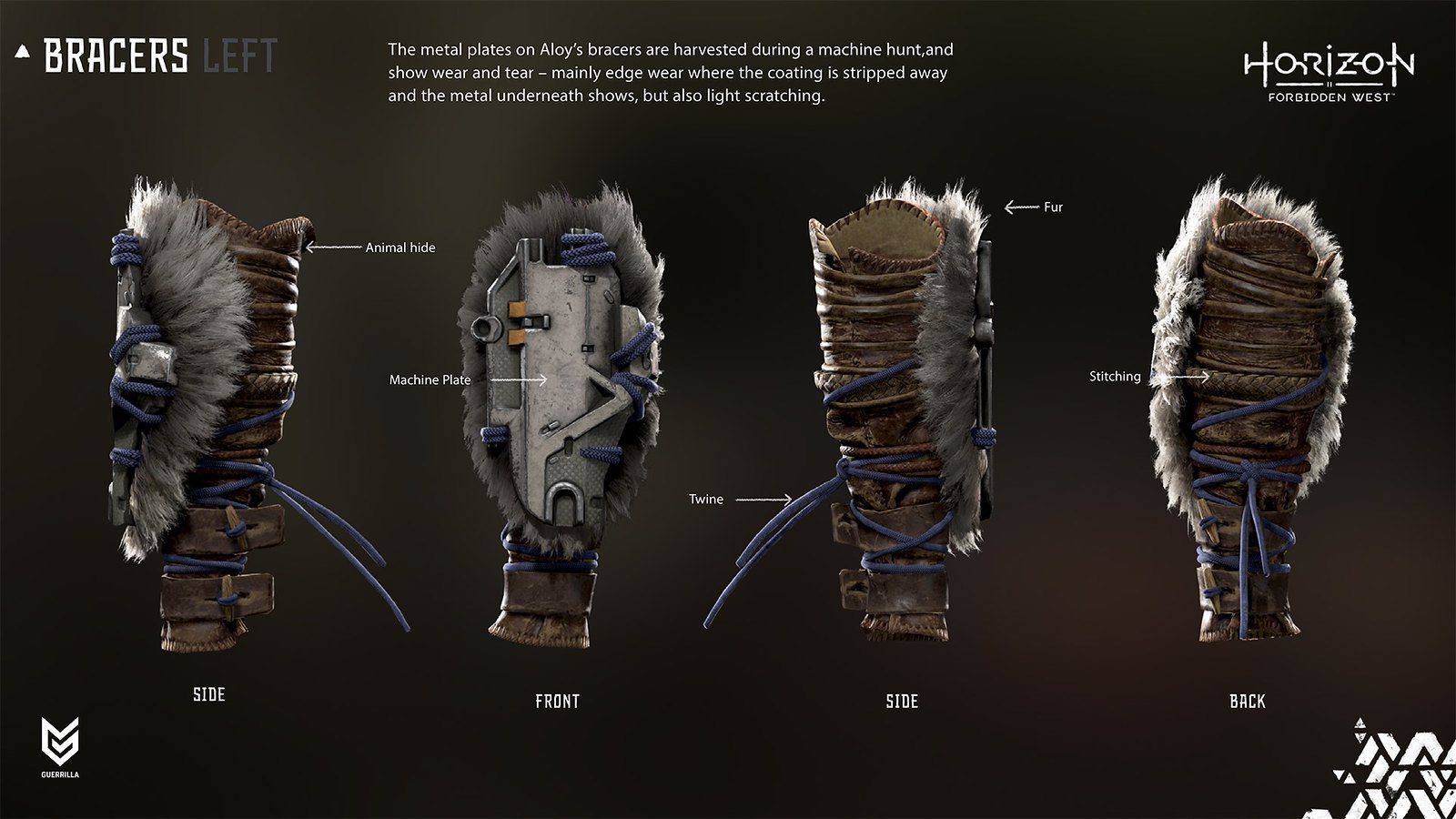 Art conceptuel des brassards Horizon Forbidden West