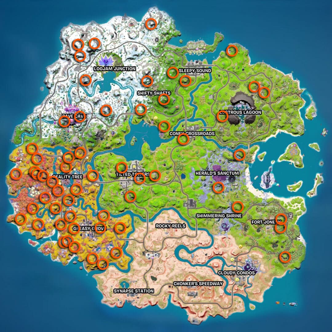 Carte Fortnite Chapitre 3 Saison 4 Runaway Boulders