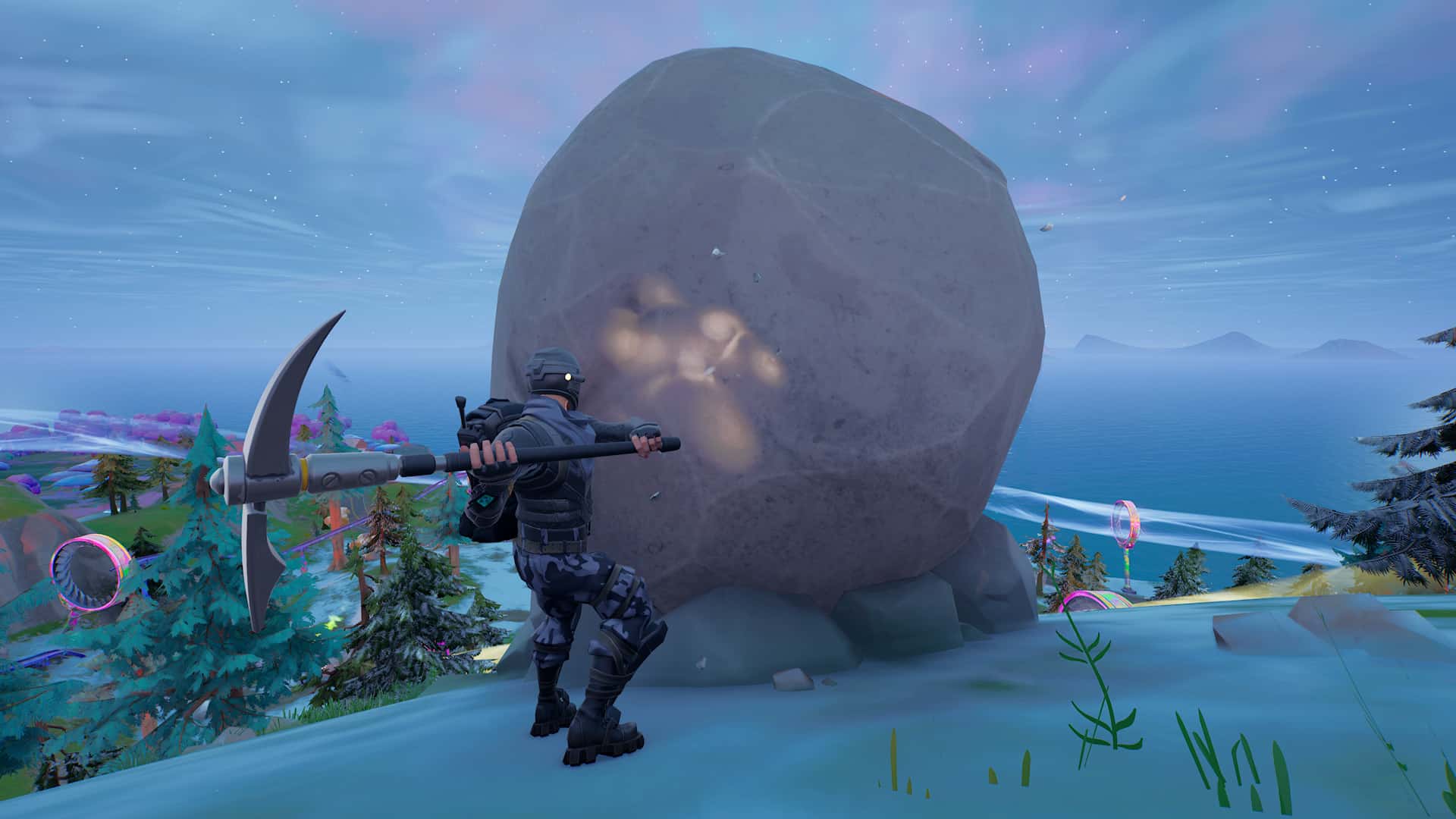 Fortnite Runaway Boulders se déloge avec une arme de mêlée