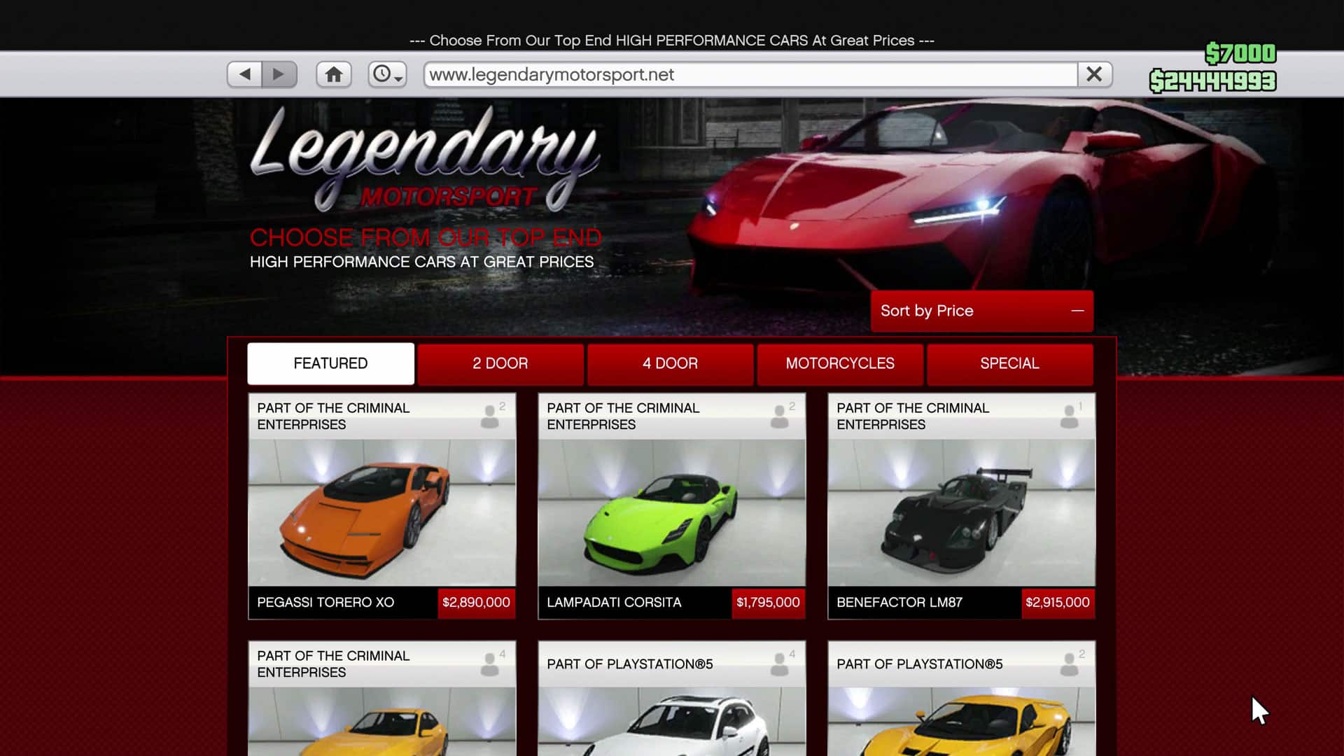 GTA Online Nouvelles voitures - Le sport automobile légendaire des entreprises criminelles