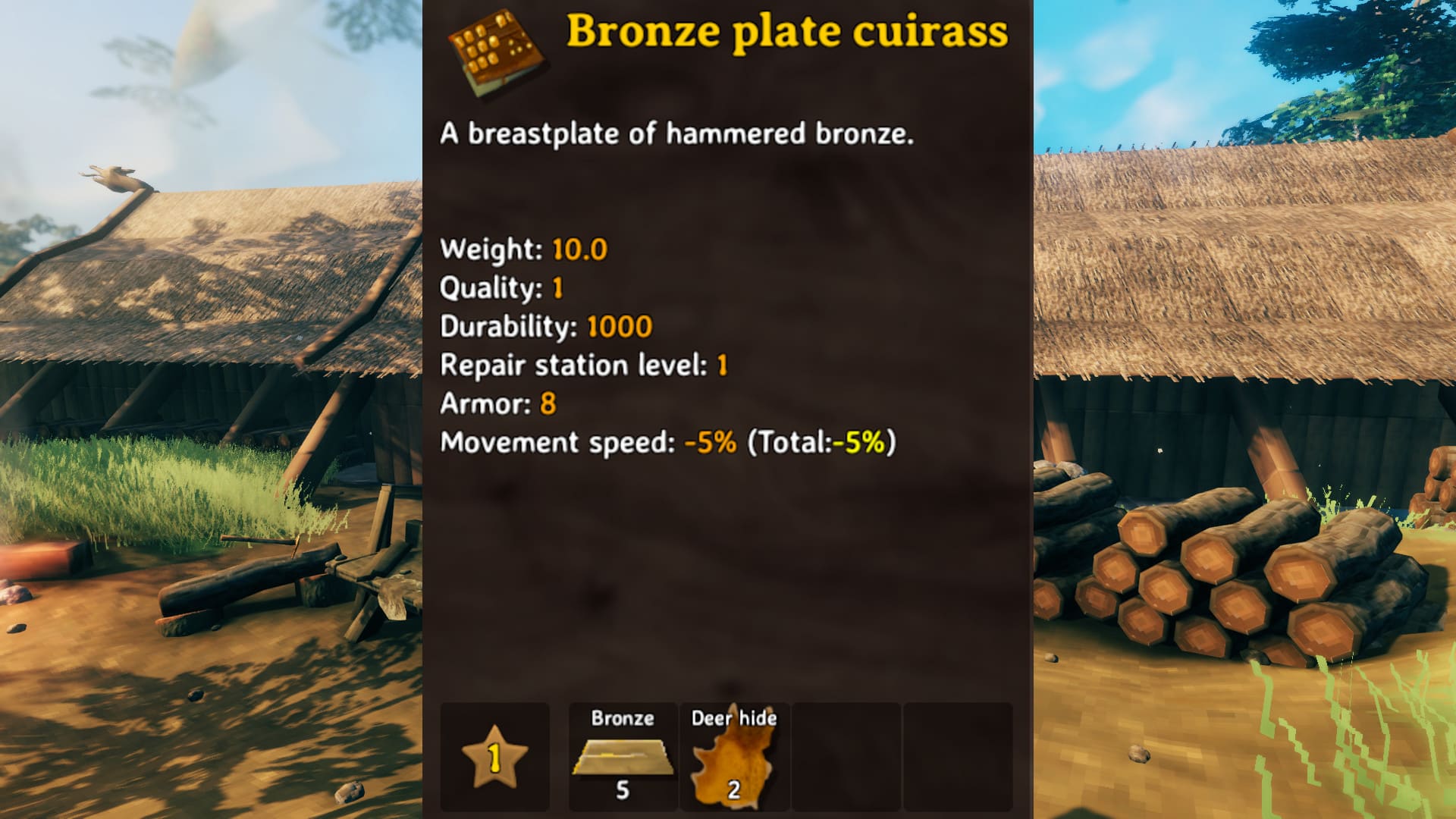 Valheim meilleure liste de niveaux d'armure