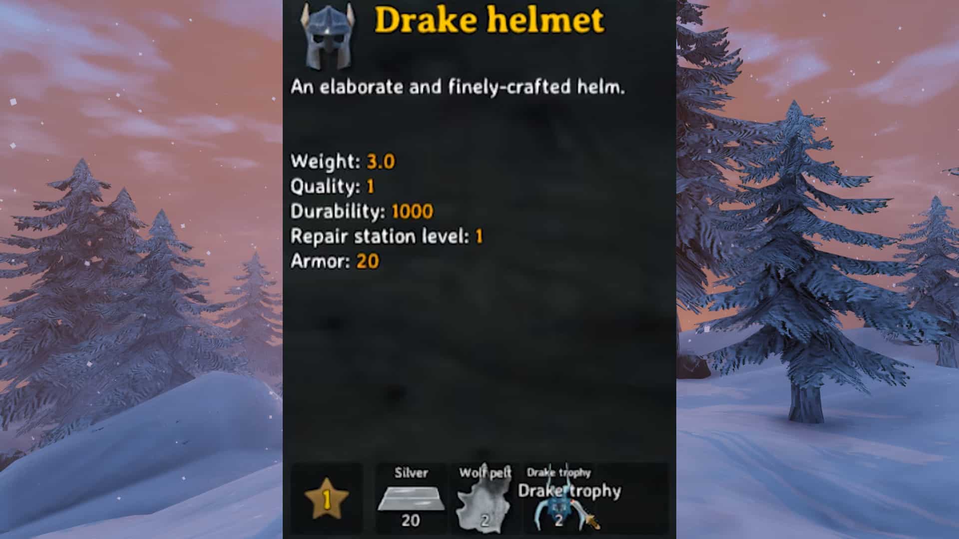 Valheim meilleure liste de niveaux d'armure