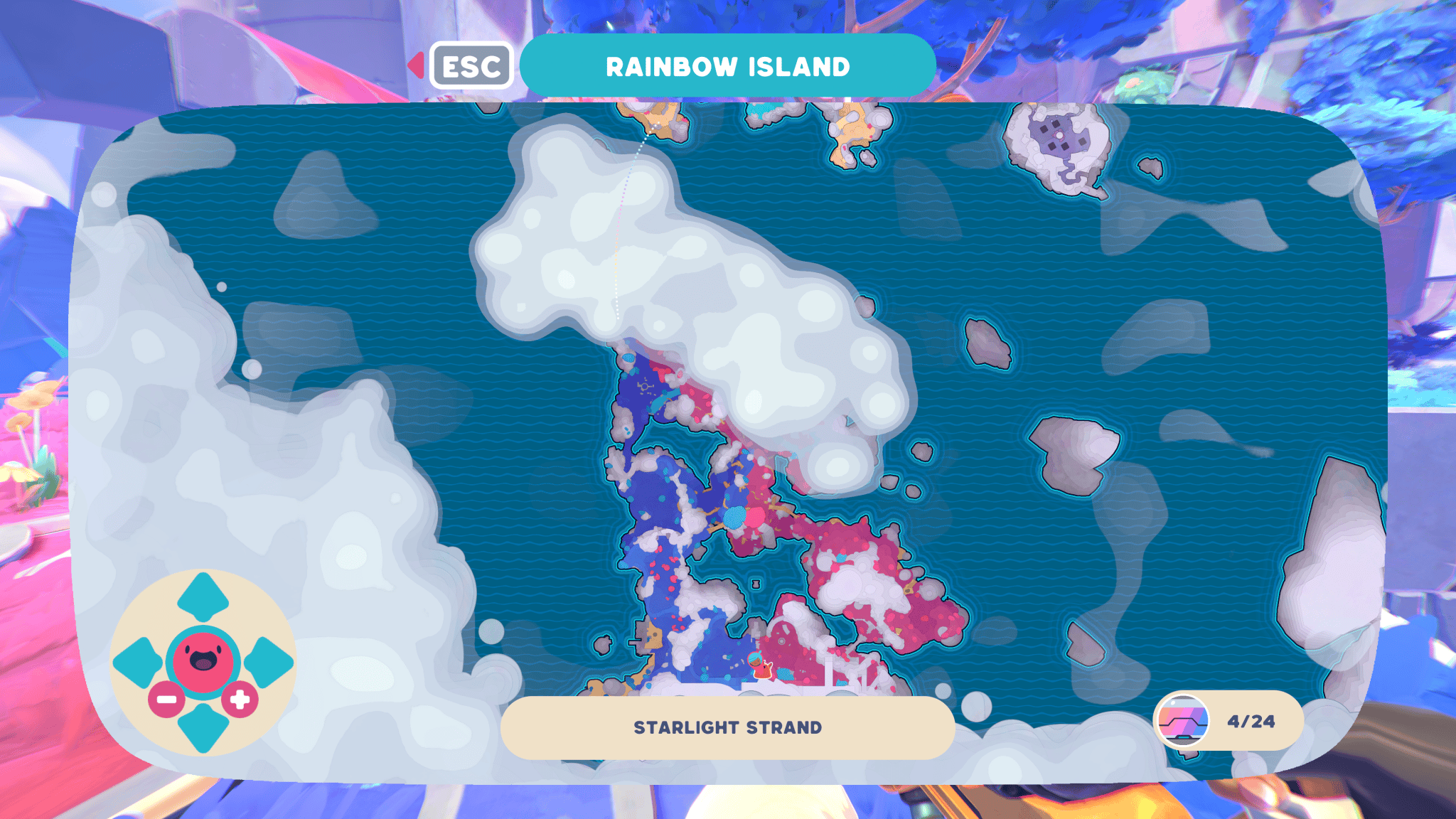 Starlight Strand sur la carte dans Slime Rancher 2