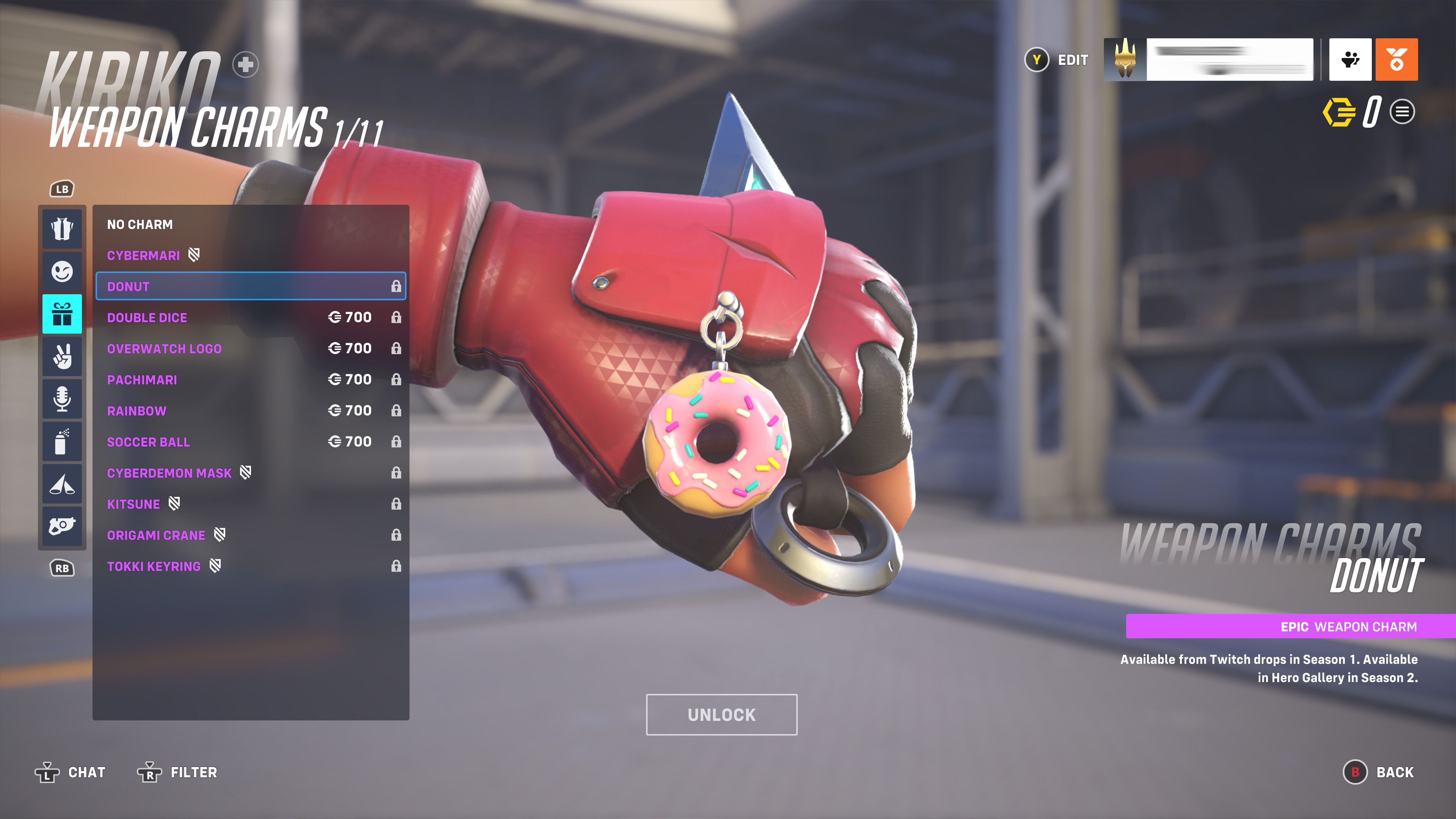 Overwatch 2 beignet charme d'arme twitch drop