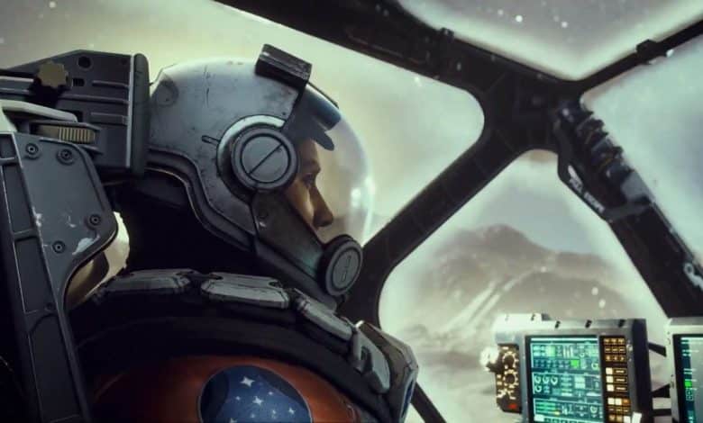 Starfield trailer reveal still cockpit view