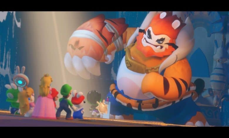 Mario Rabbids Sparks of Hope giant wildclaw boss fight tiger