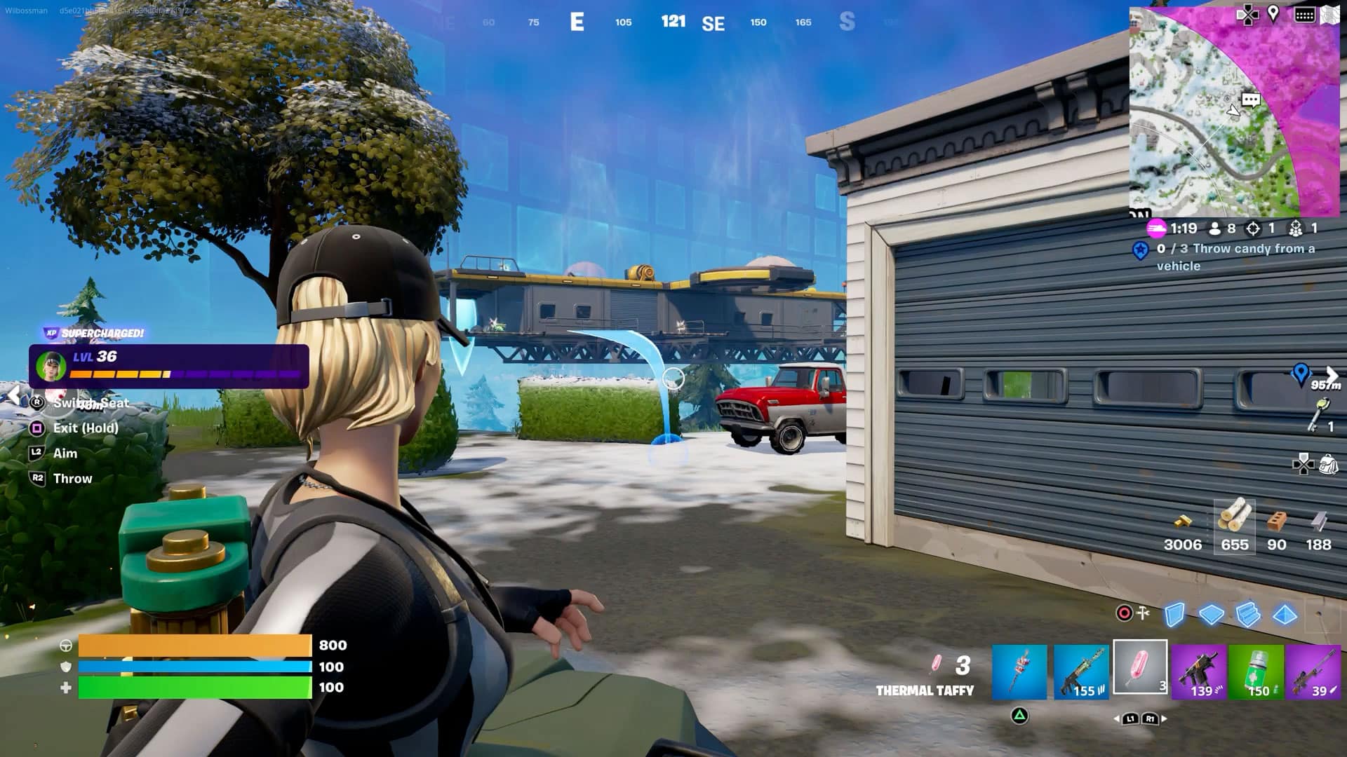 Lancer des bonbons depuis un véhicule à Fortnite