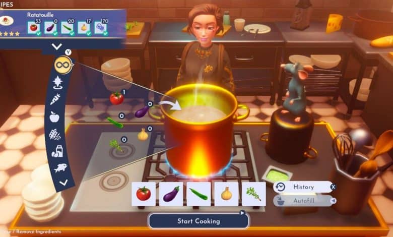 Making ratatouille in Disney Dreamlight Valley with Remy