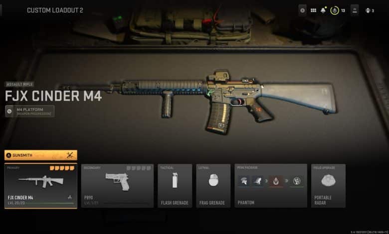 Modern Warfare 2 M4 best loadout