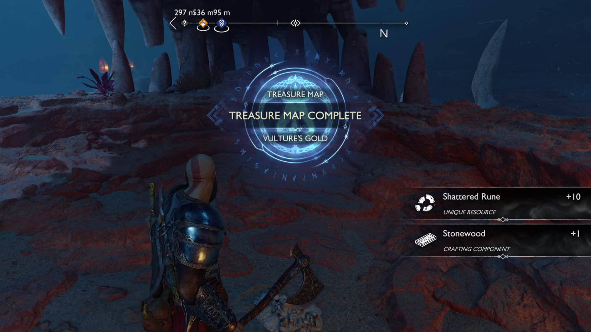 God of War Ragnarok Shattered Runes de la carte au trésor