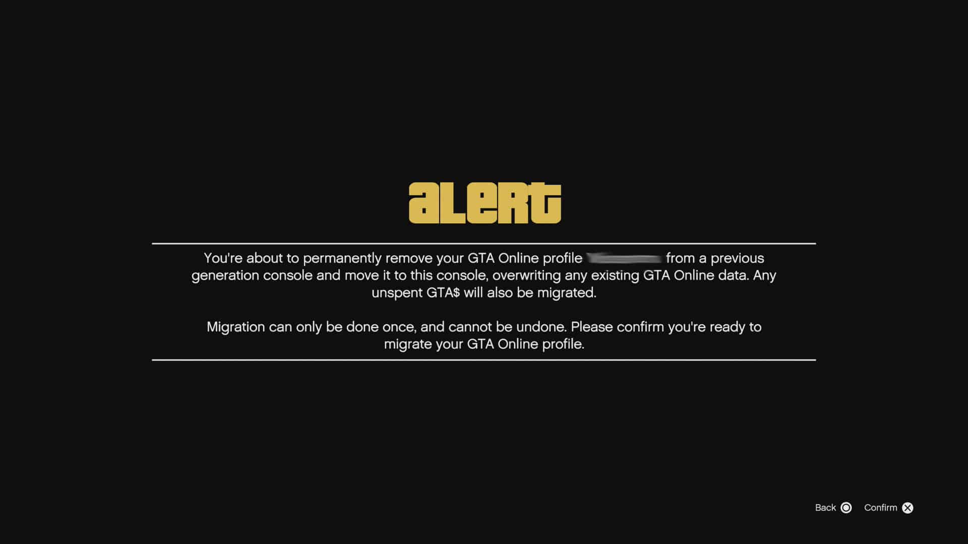 Migration du profil Grand Theft Auto Online vers PS5 Xbox Series X