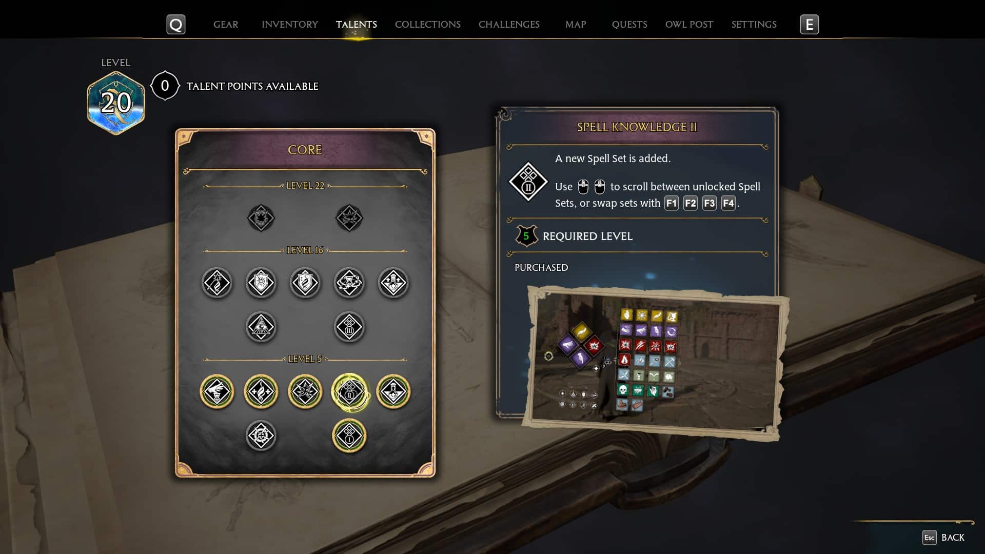 Hogwarts Legacy Spell Knowledge vous donne plus d'emplacements de sorts