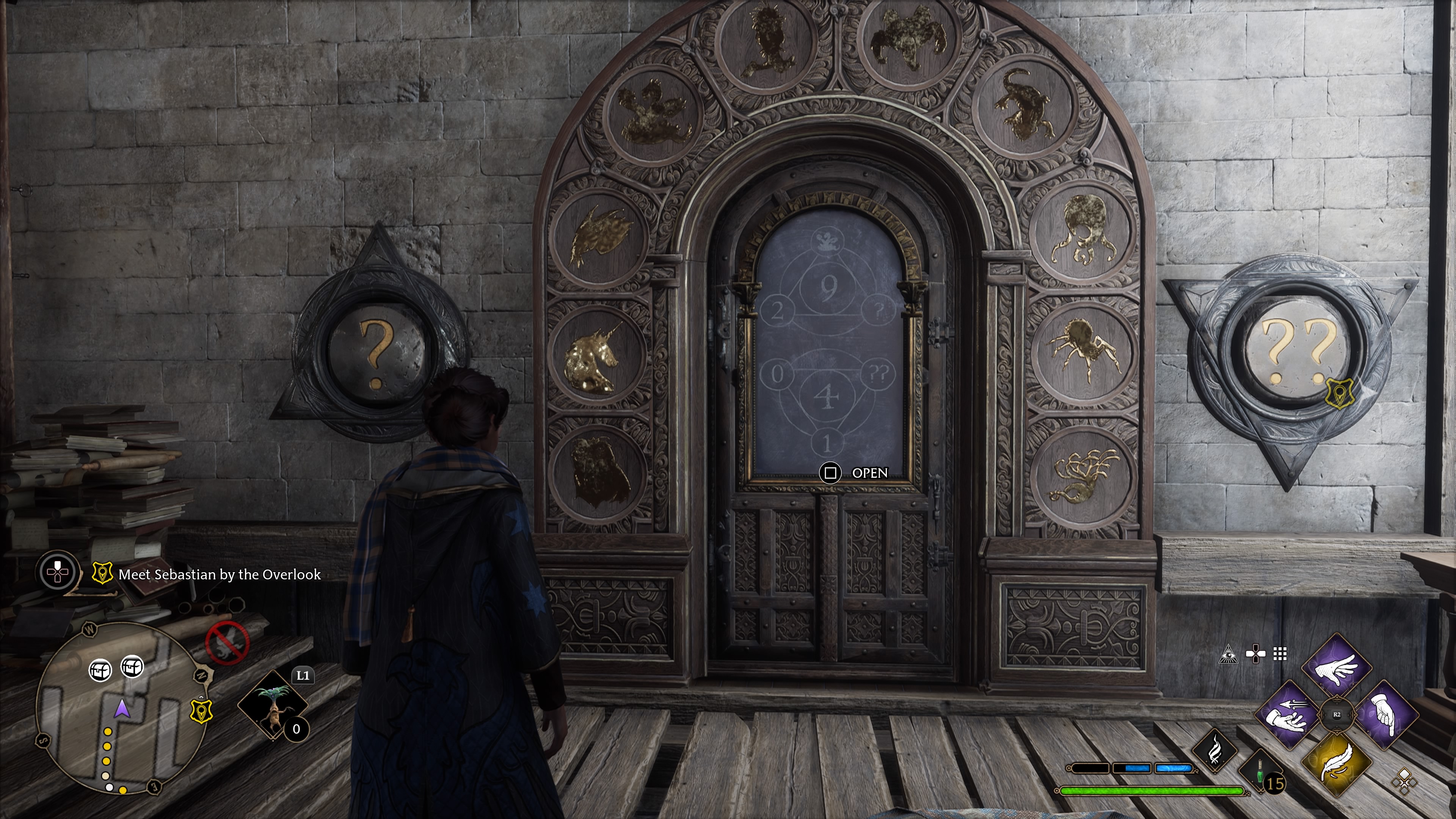 Une porte de puzzle Arithmancy dans Hogwarts Legacy
