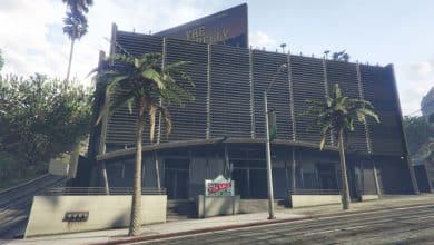 The GTA Online 50 car garage property on Eclipse Blvd