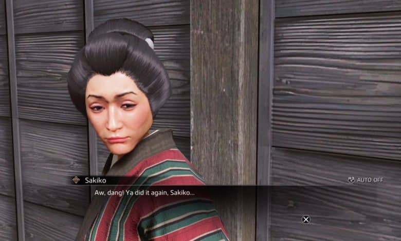 Like a Dragon Ishin talking woman Sakiko