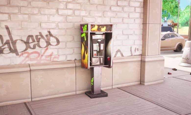 One of the Fortnite Burner Pay Phones located in Faulty Splits
