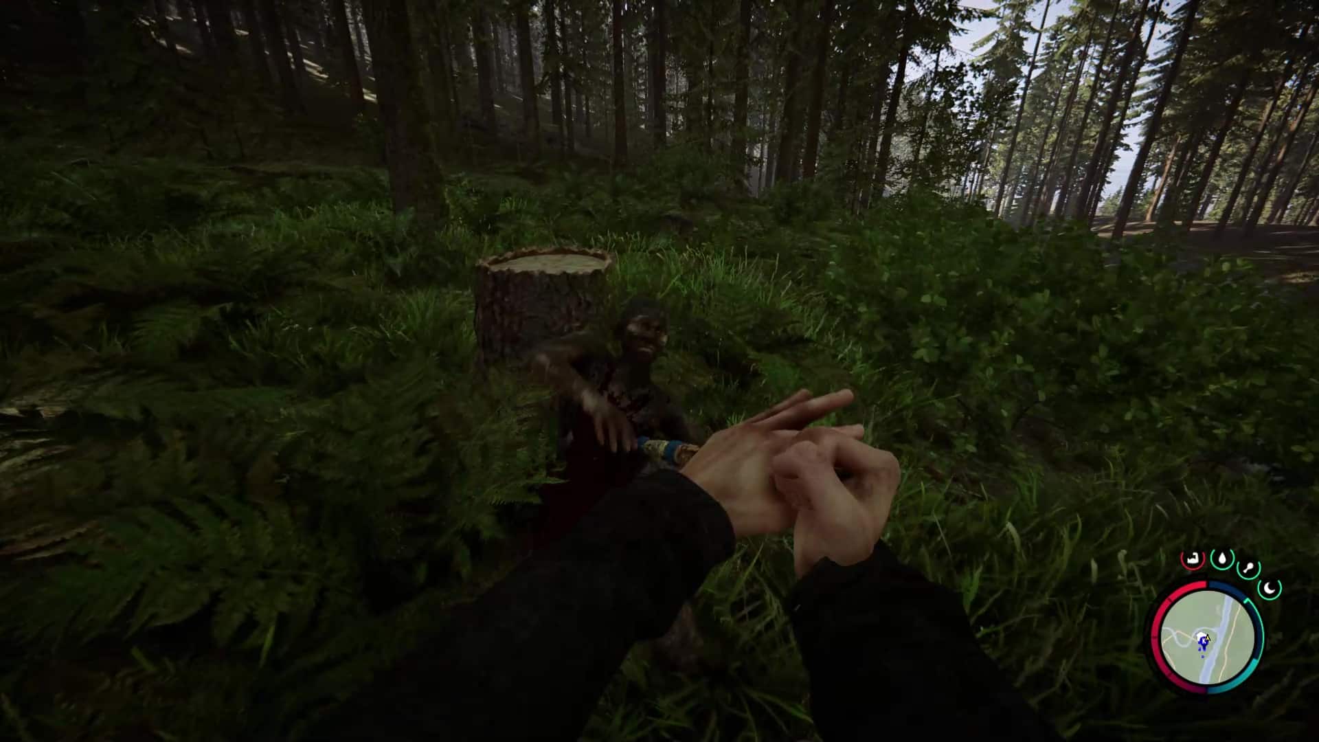 Fils de l'ennemi de la forêt attaqué avec une lance