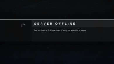 Destiny 2 server maintenance message for Lightfall launch