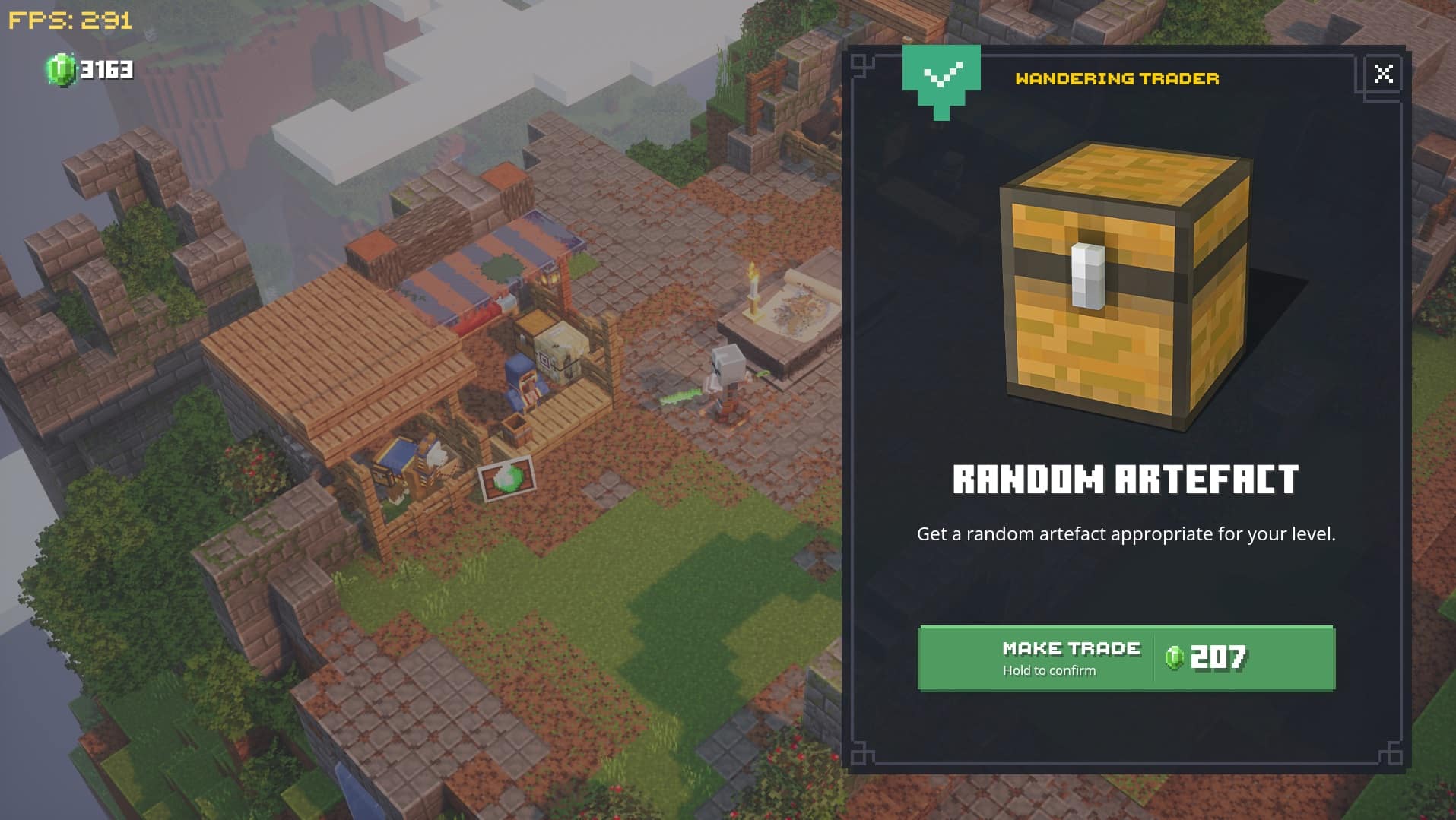 Camp Minecraft Dungeons : Marchand errant