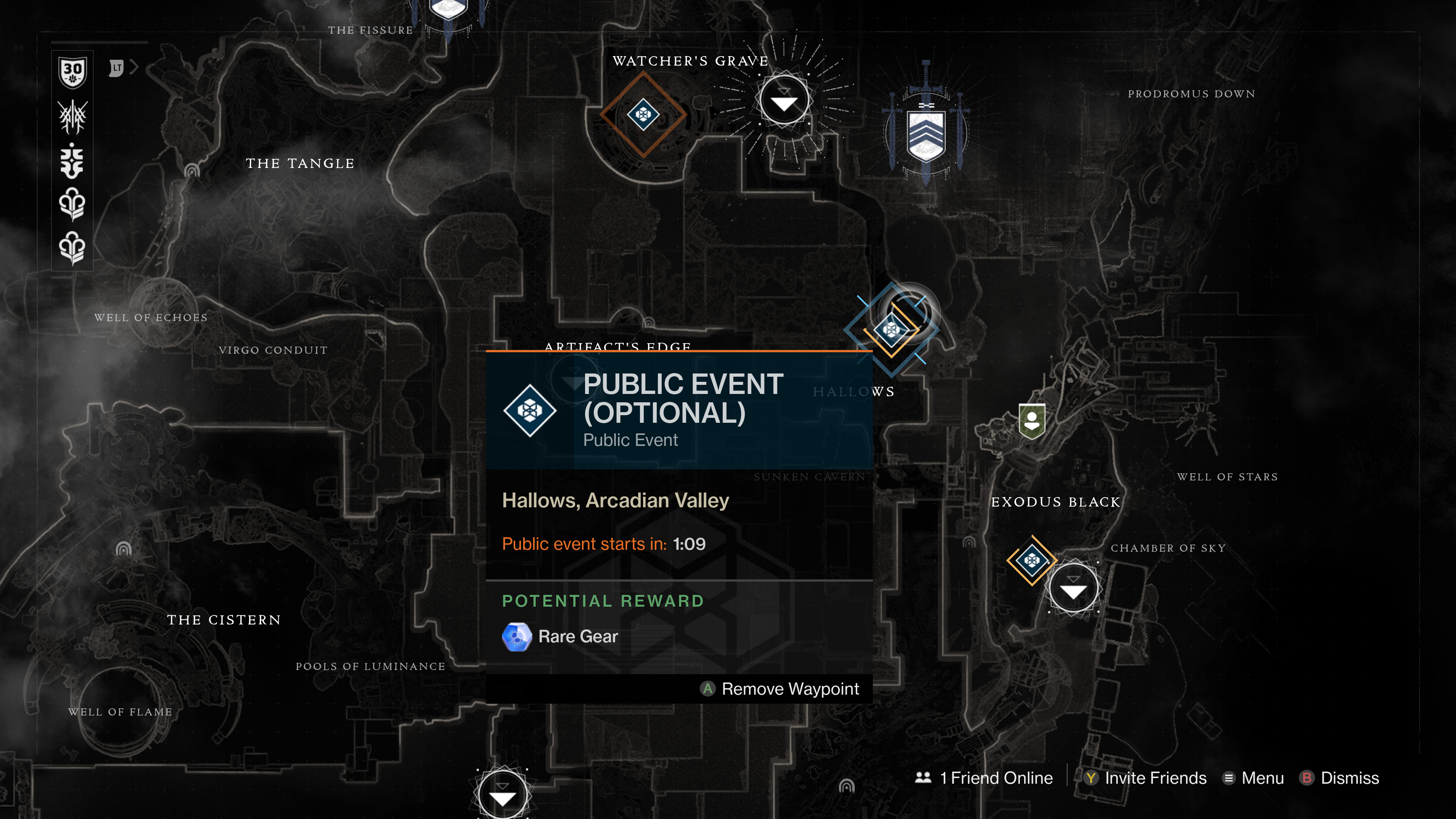Destiny 2 événements publics sur la carte