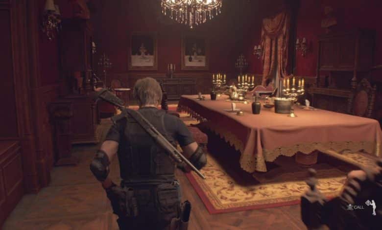 Resident Evil 4 Dining Hall room puzzle king queen