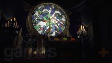 Resident Evil 4 remake stained glass church light puzzle altar with dials
