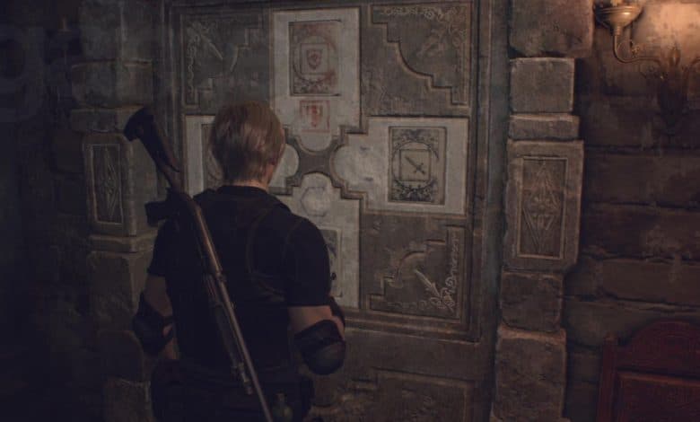 Resident Evil 4 Remake lithographic stone puzzle