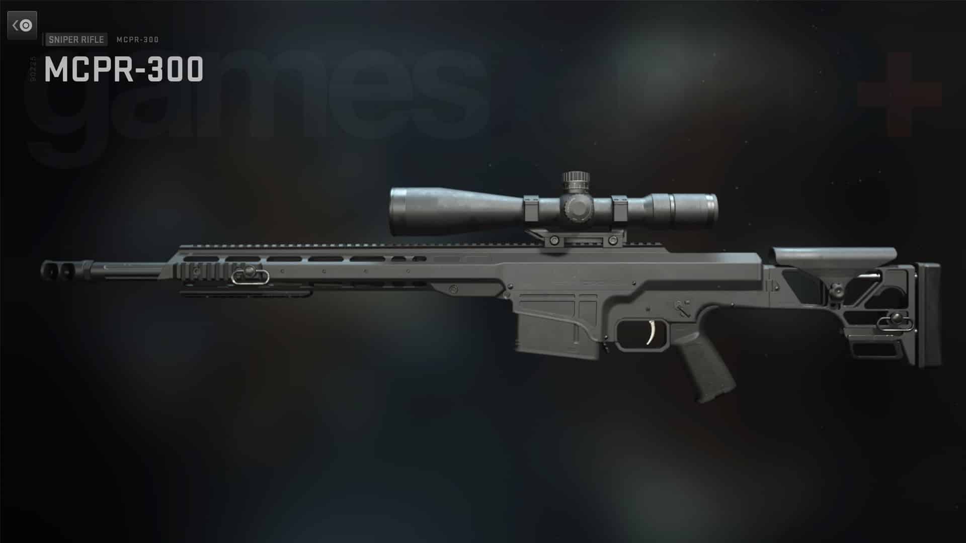 Call of Duty Warzone 2 pistolet MCPR 300 Fusil de précision