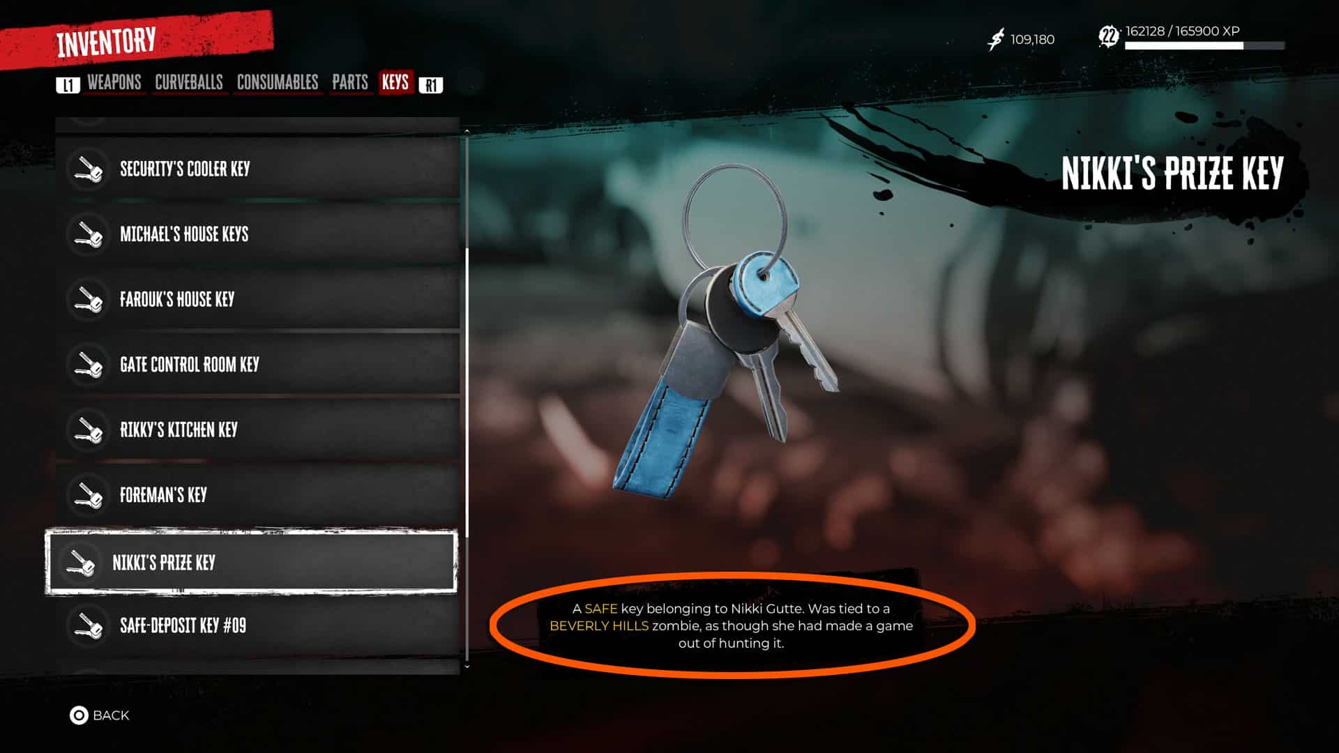 Descriptions affichées pour les clés Dead Island 2