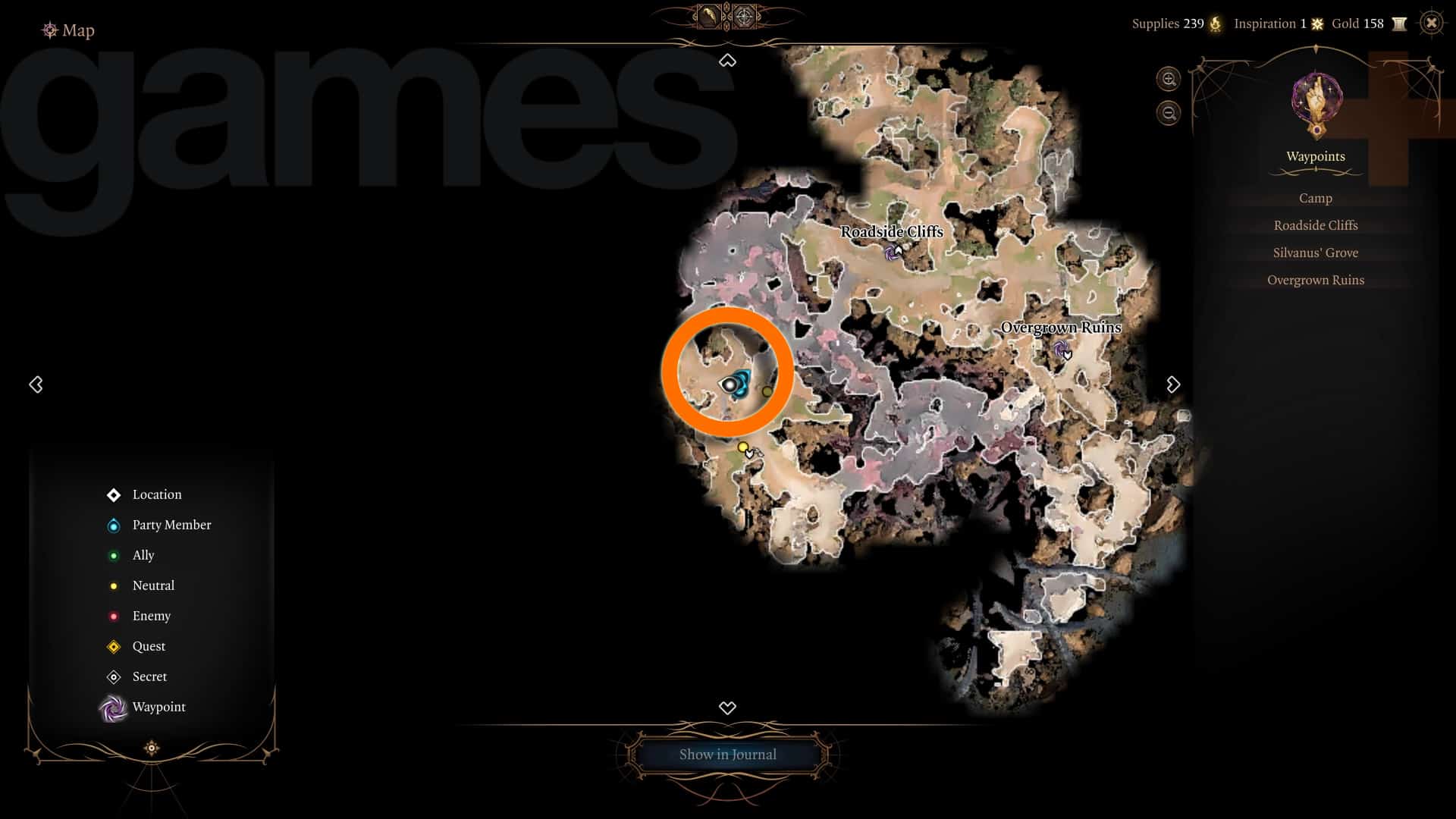 Baldur's Gate 3 compagnons emplacement d'astarion sur la carte
