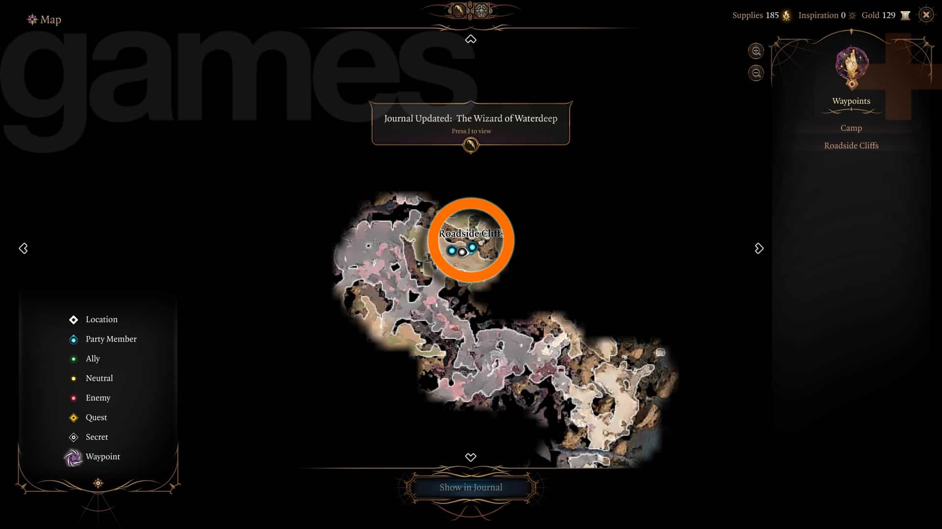 Baldur's Gate 3 compagnons emplacement de Gale sur la carte