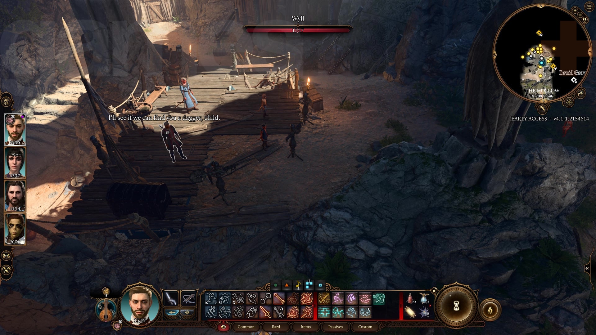 Baldur's Gate 3 compagnons Emplacement de Wyll