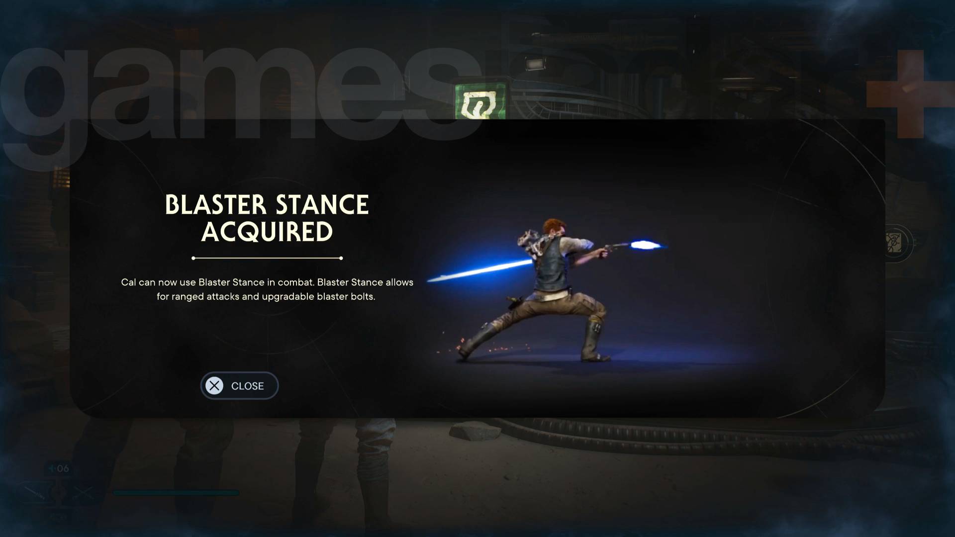 Position de blaster au sabre laser Star Wars Jedi Survivor