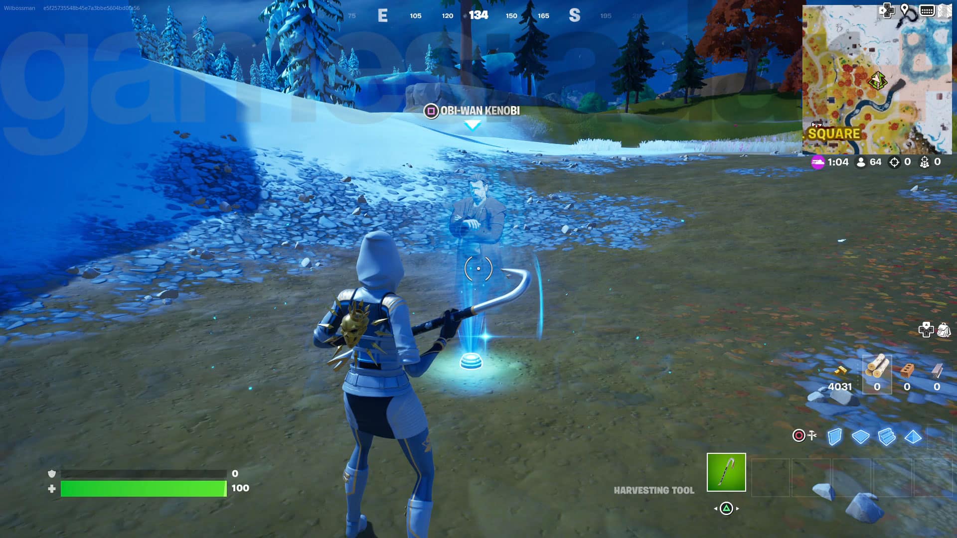 L'un des hologrammes qui déclenchent Fortnite Rift Gates