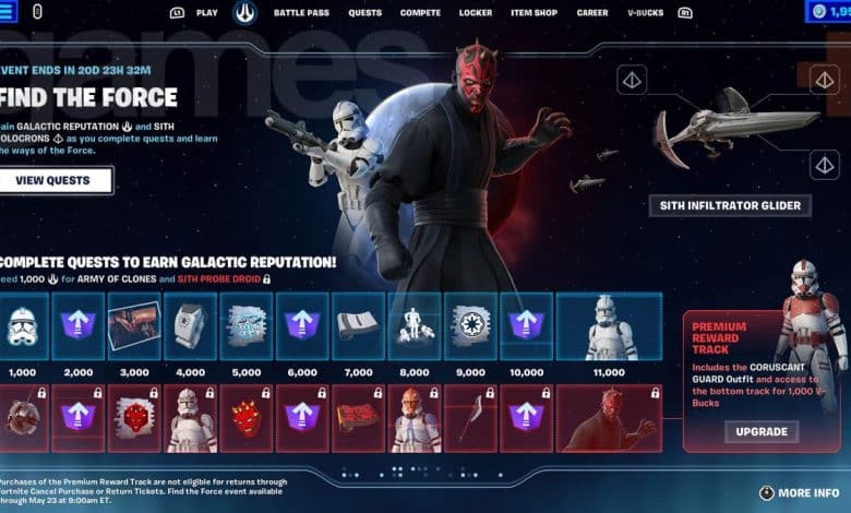 Fortnite Star Wars battle pass