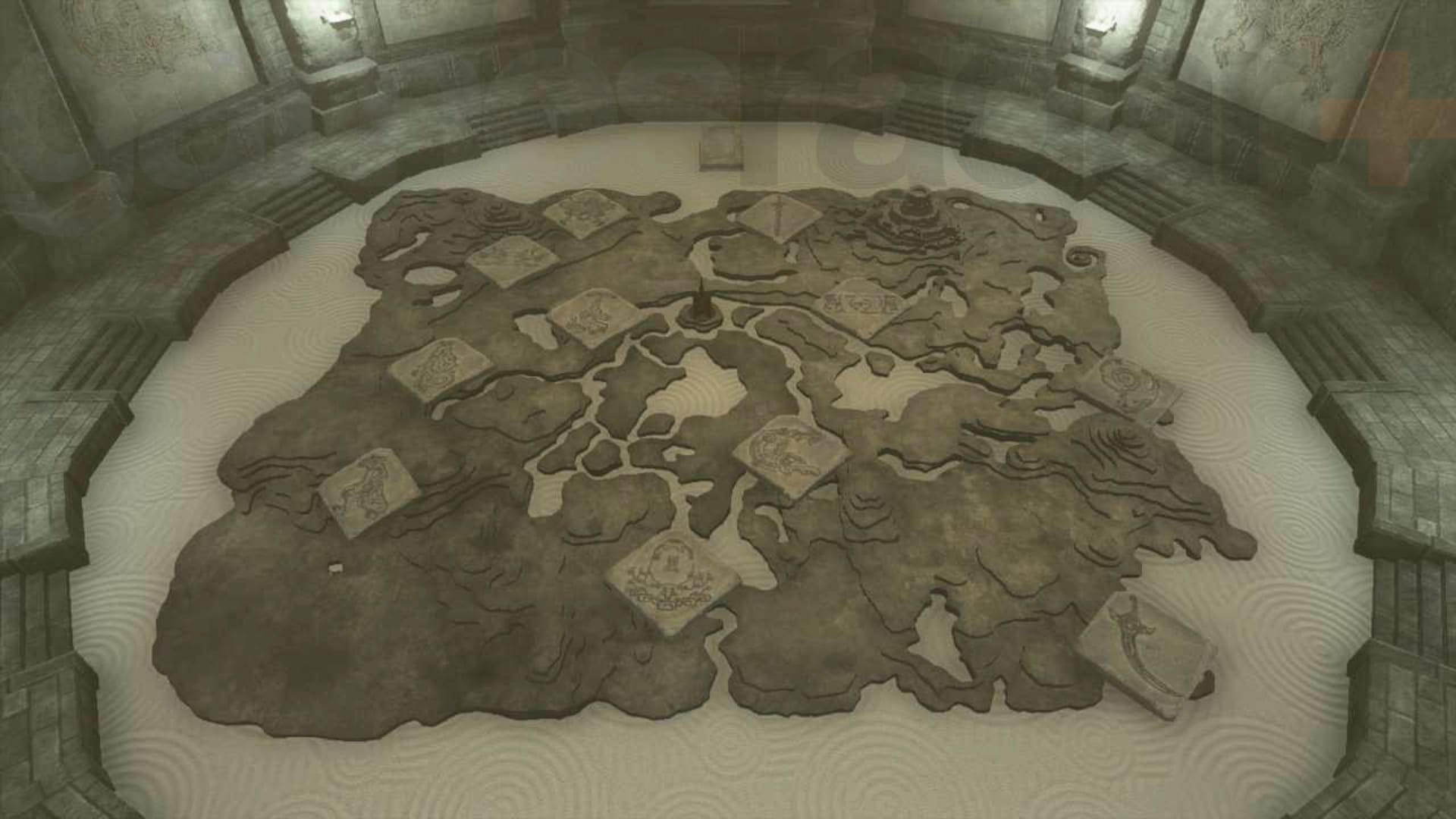La carte des Géoglyphes dans Zelda Tears of the Kingdom