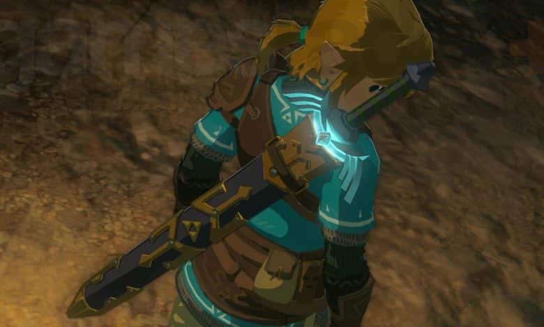 The Master Sword on Link