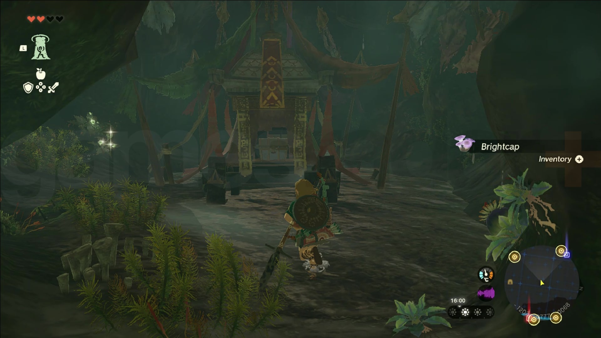 Emplacement de l'armure de torse d'équipement d'escalade dans Zelda Tears of the Kingdom