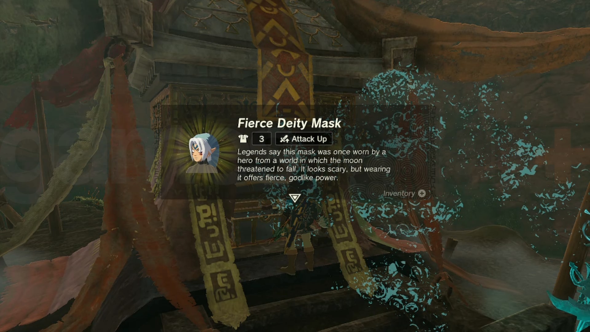 Le masque de divinité féroce dans Zelda Tears of the Kingdom