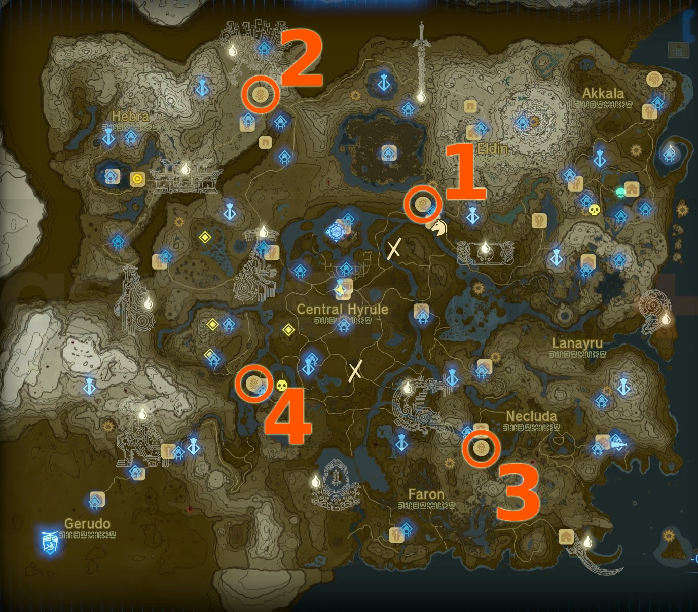 Tous les grands emplacements de fontaines de fées dans Zelda Tears of the Kingdom