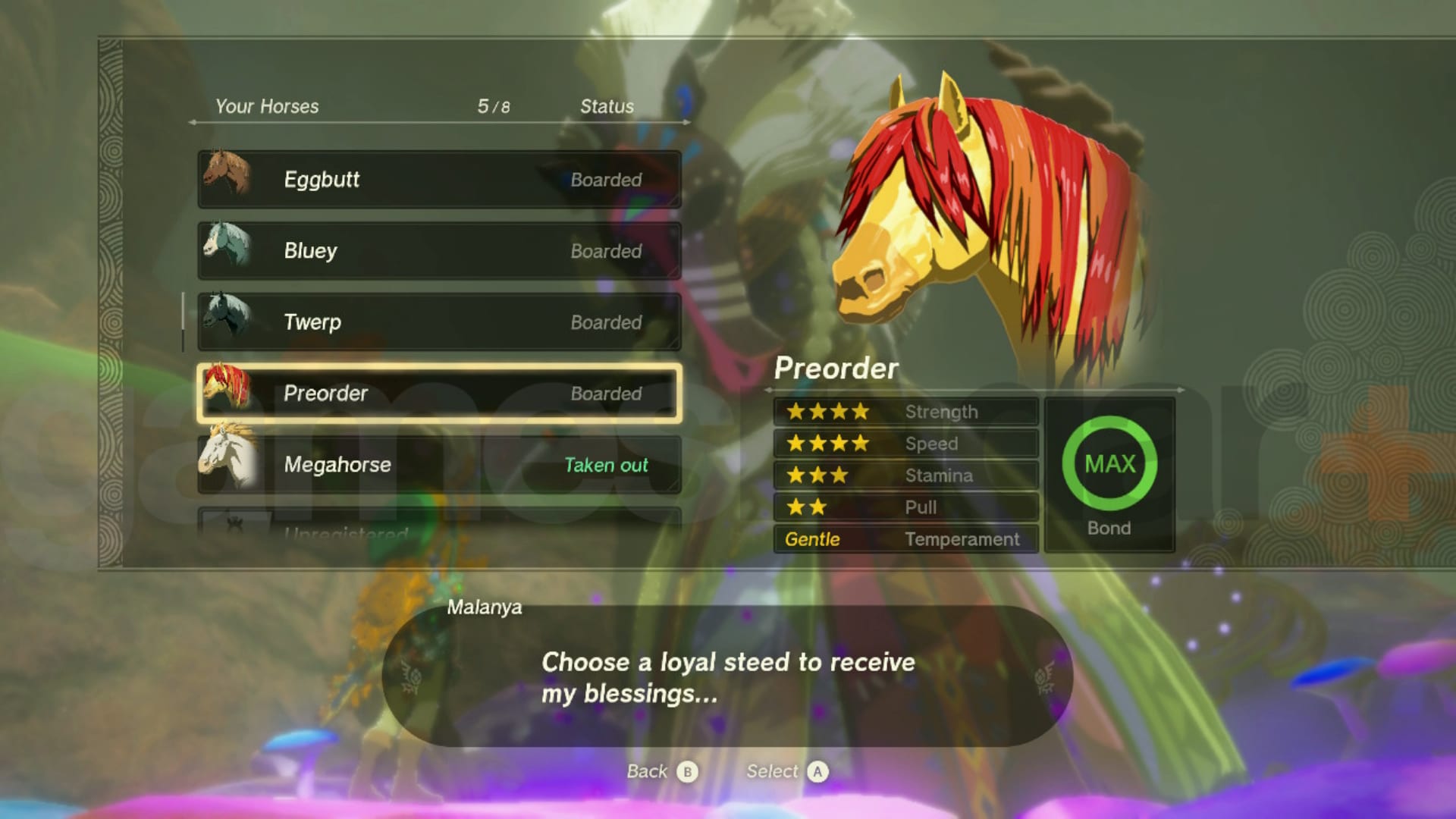 Améliorer les chevaux dans Zelda Tears of the Kingdom