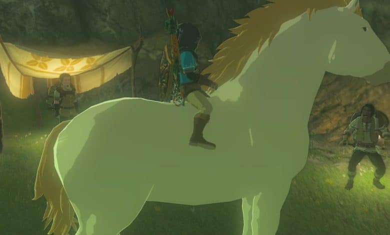 giant white stallion horse in Zelda Tears of the Kingdom