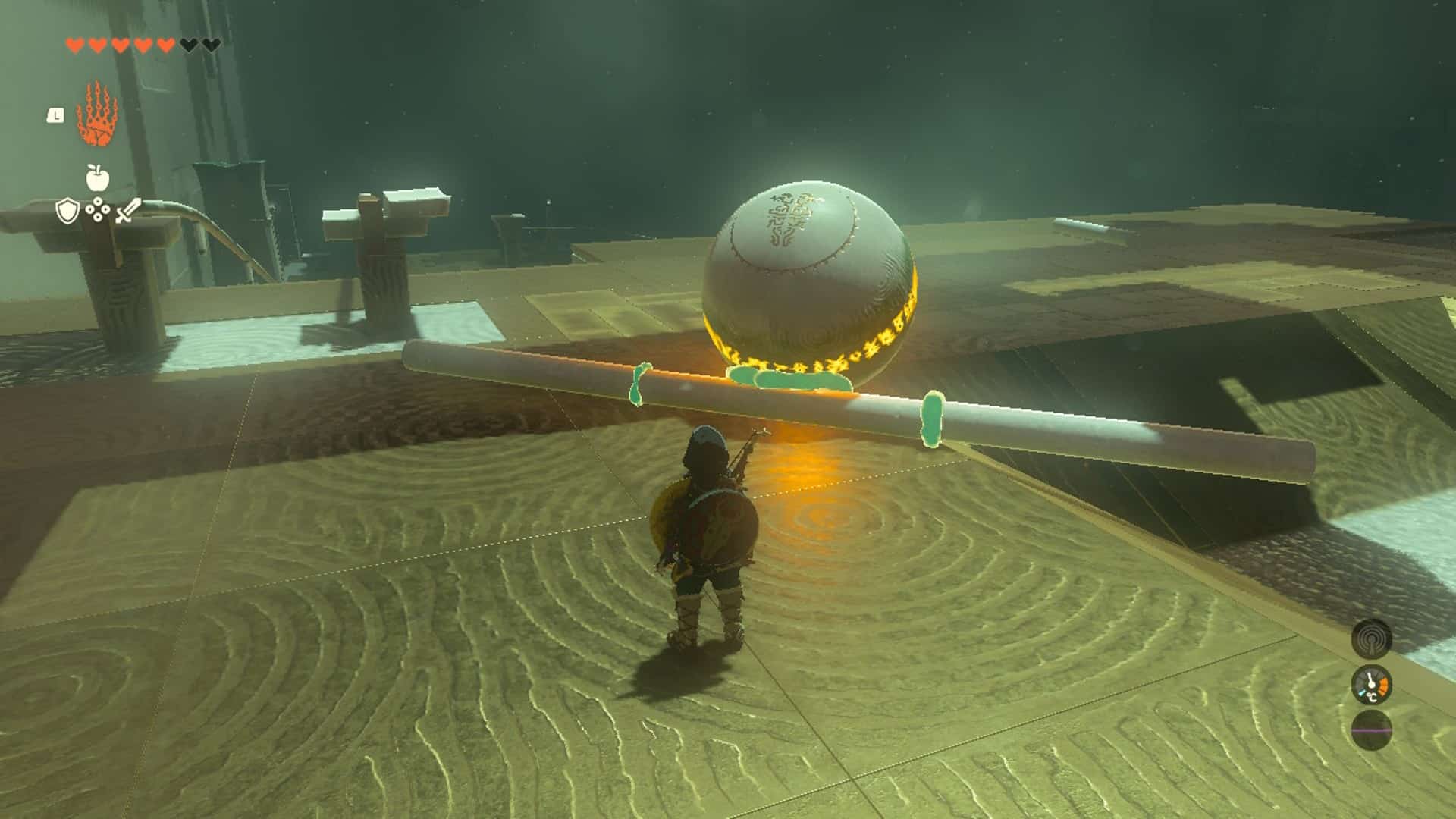 Zelda Tears of the Kingdom Runakit Shrine deuxième solution de puzzle de garde-corps