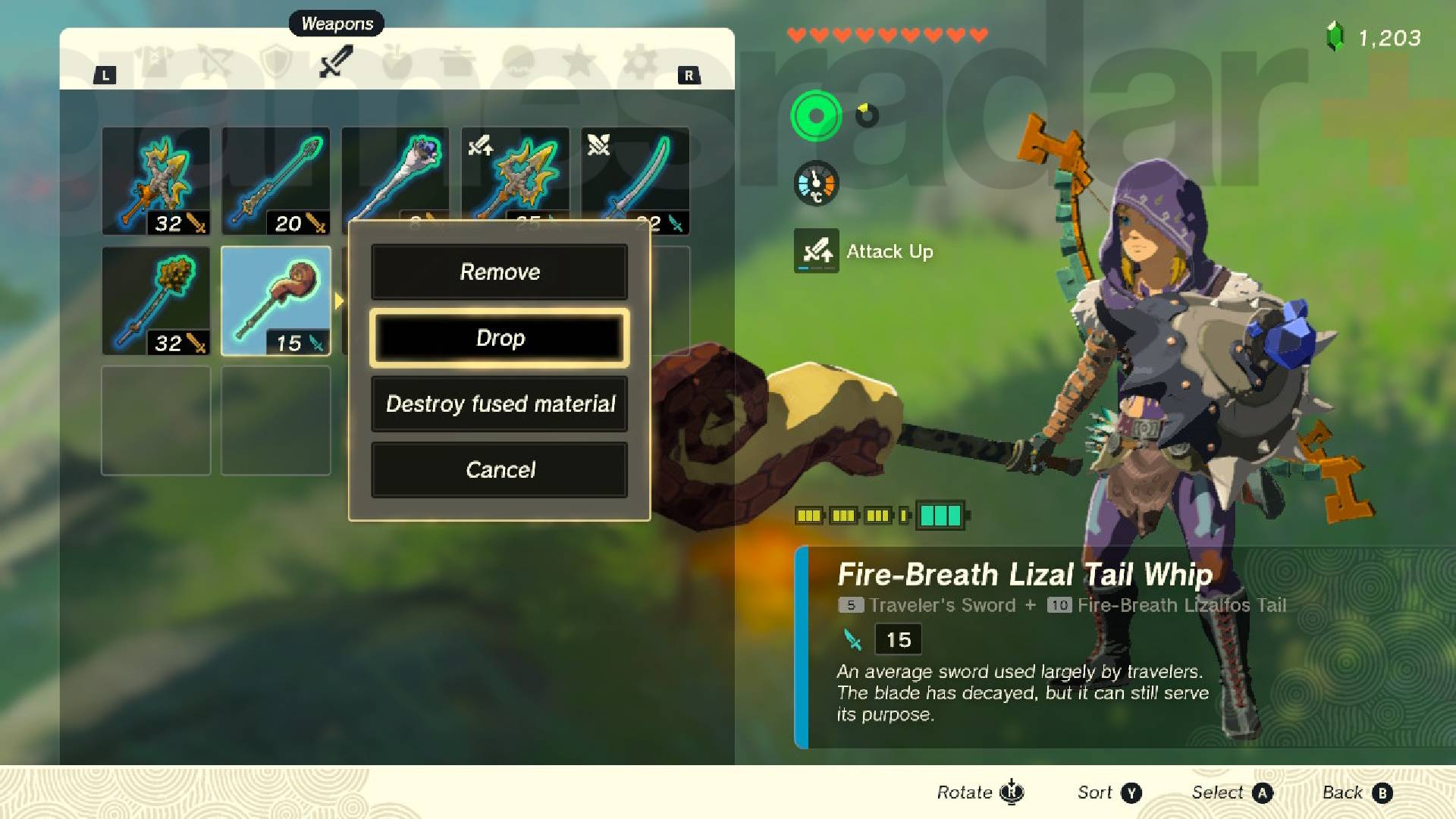 Zelda Tears of the Kingdom lance une arme de duplication