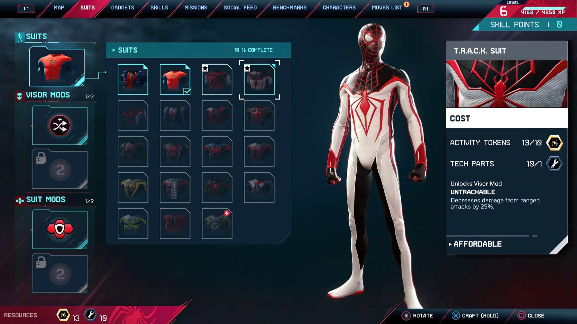 spider-man miles morales TRACK costume
