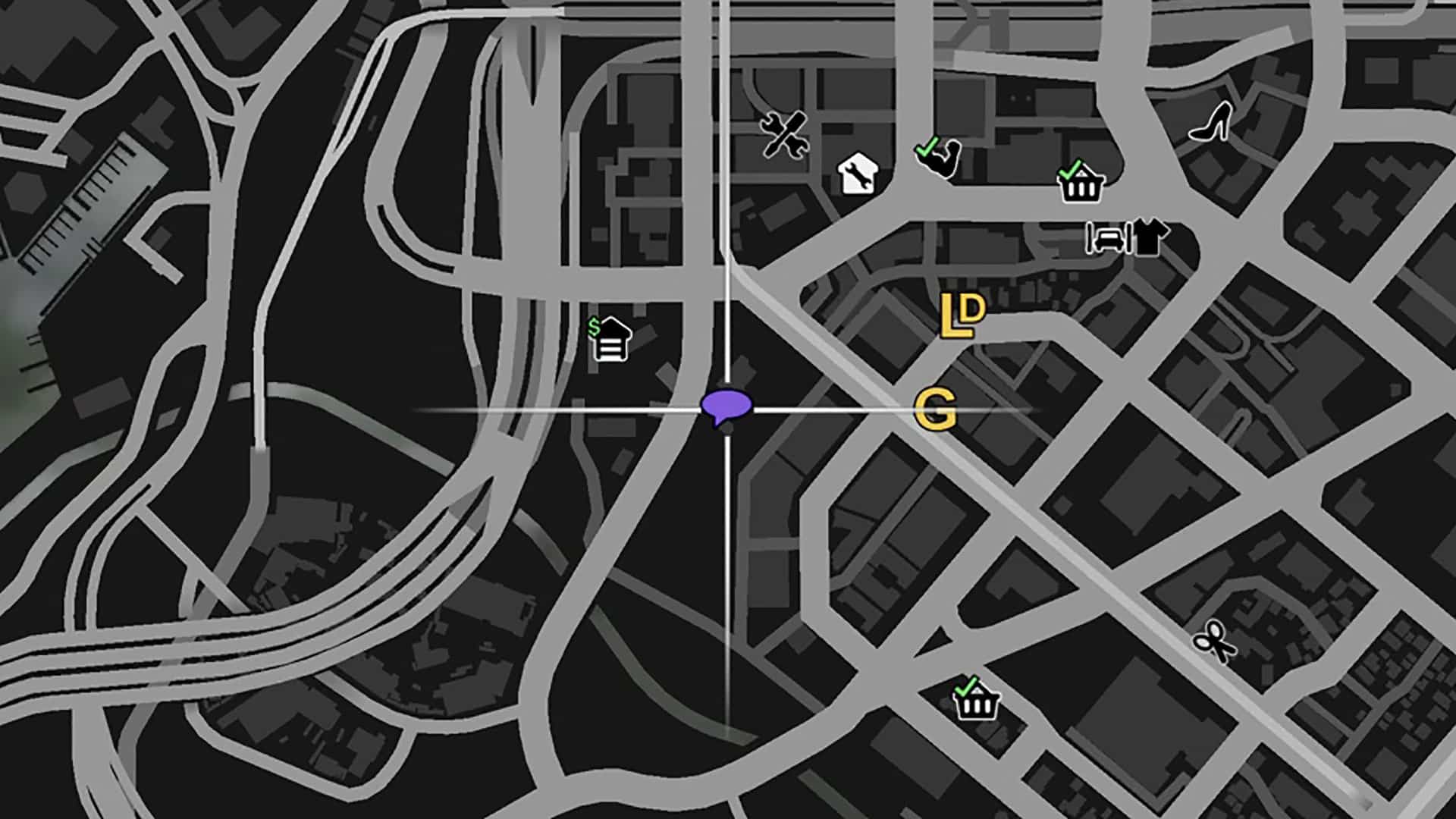 L'icône GTA Online Street Dealers sur la carte