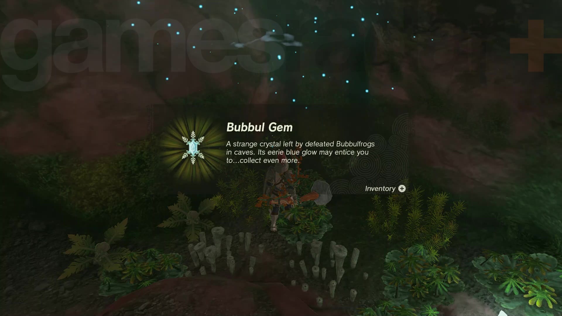 Link trouve une gemme Bubbul dans Zelda Tears of the Kingdom