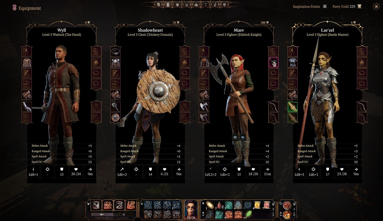 baldur's gate 3 compagnons en mode vue de groupe