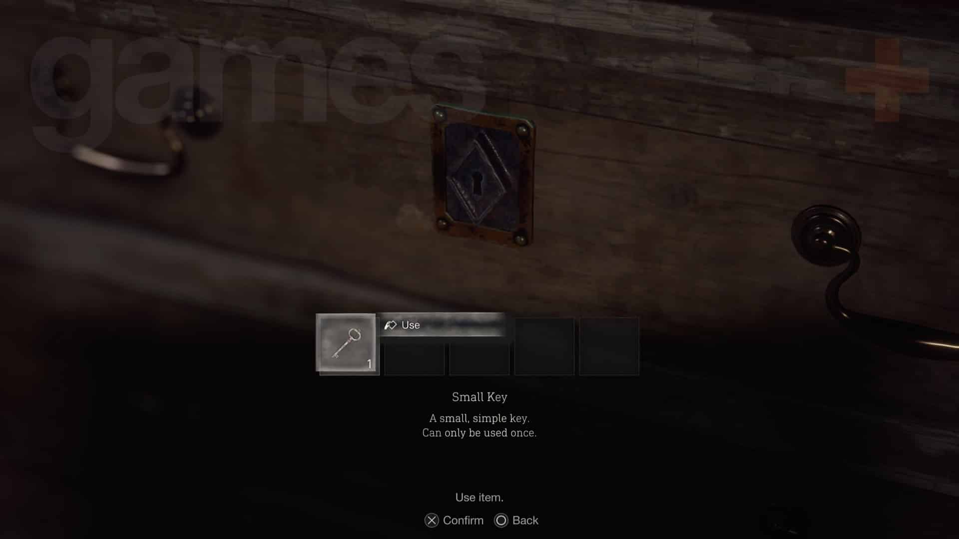 Resident Evil 4 petite clé utilisée pour ouvrir les tiroirs